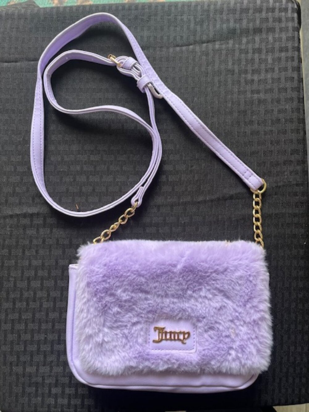 Juicy Couture ~ Light Purple Faux Fur Crossbody Bag